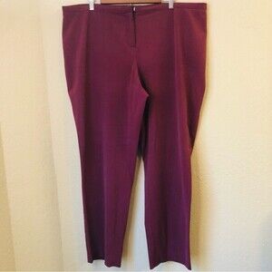Lane Bryant Burgundy Office/Career Pants with Flaws, 22 Average